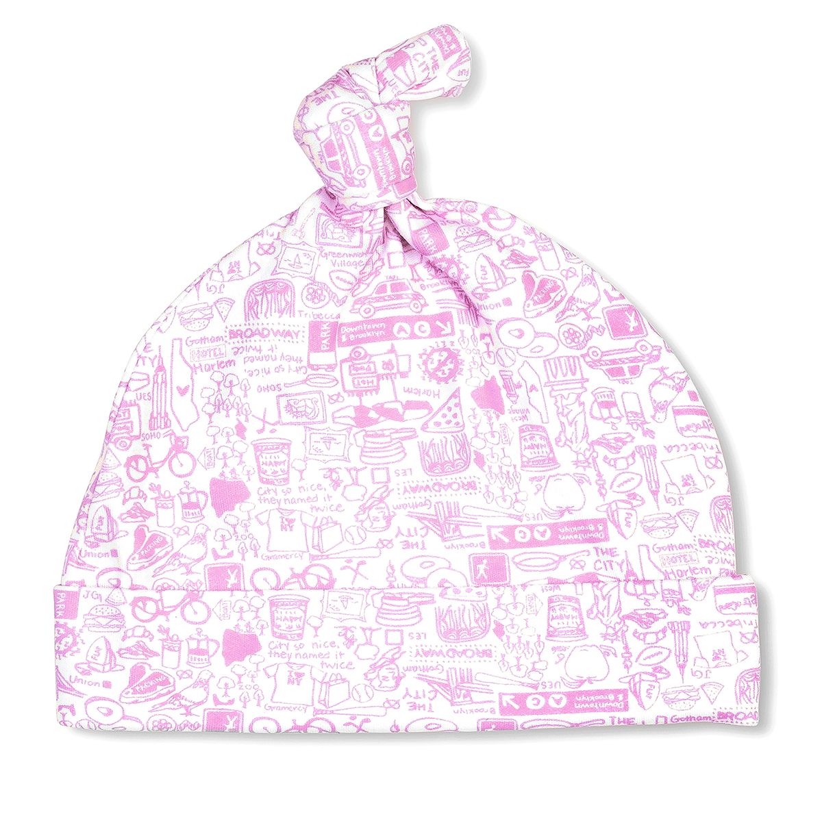 Joy Street Kids New York City baby hat, pink