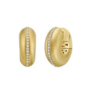 Nautilus Cyprus Diamond and Gold Hoops