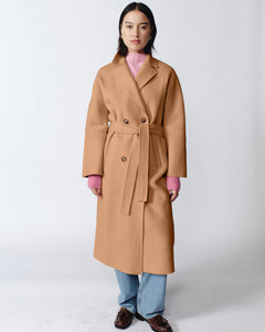 Nicola Cashmere Coat in Camel