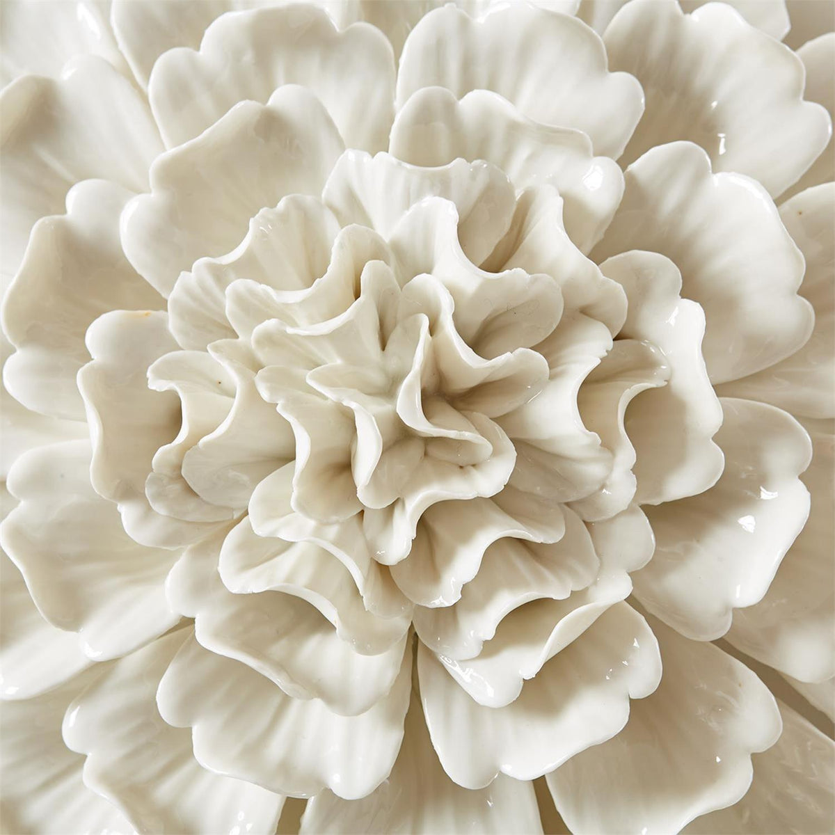 White Garden Flower Wall Sculptures, Set of 7