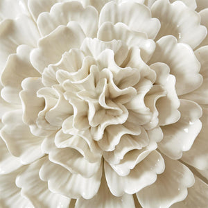 White Garden Flower Wall Sculptures, Set of 7