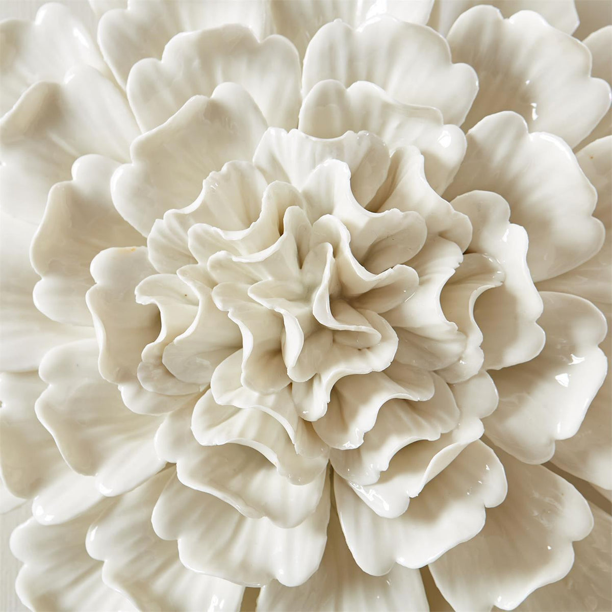 White Garden Flower Wall Sculptures, Set of 7