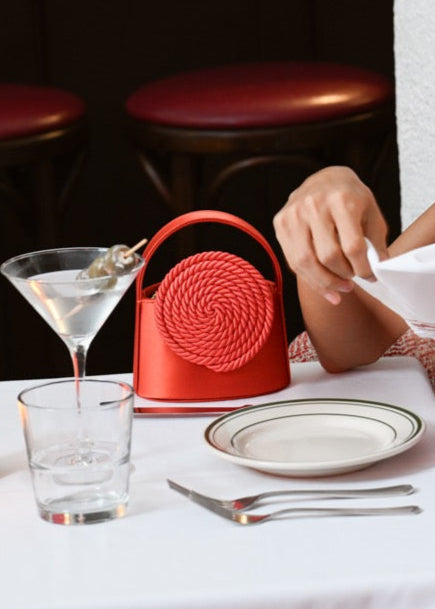 Mini Gunther Satin Passementerie in Red