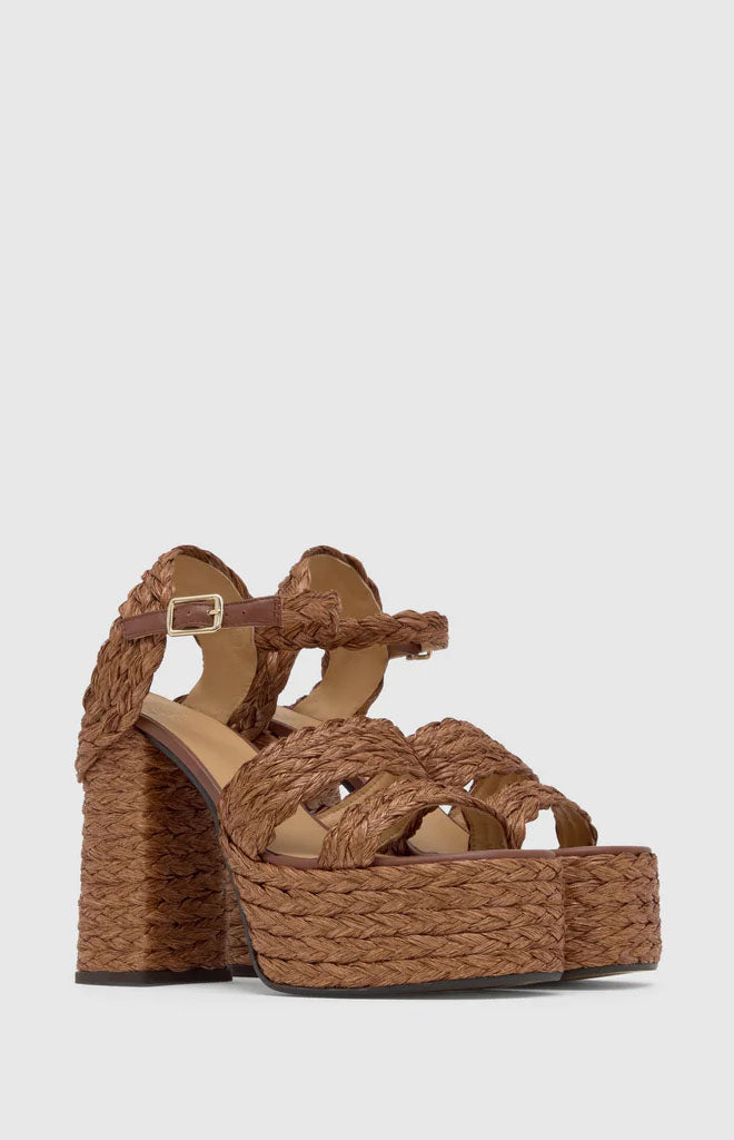 Fresa in Chocolate Brown Raffia