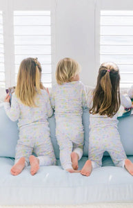 Charleston Two Piece Kids Pajamas in Rainbow Row Multi