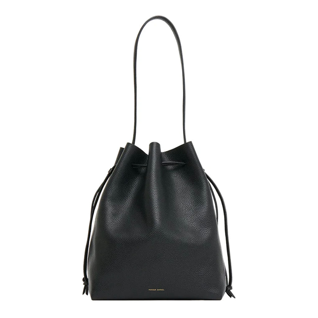 Drawstring Cabas in Black