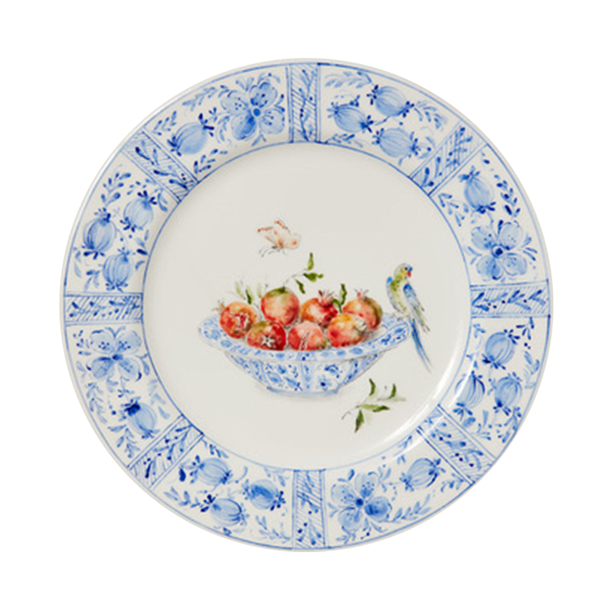 Delft Plates in Pomegranates, Set of 4