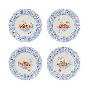 Delft Plates in Pomegranates, Set of 4