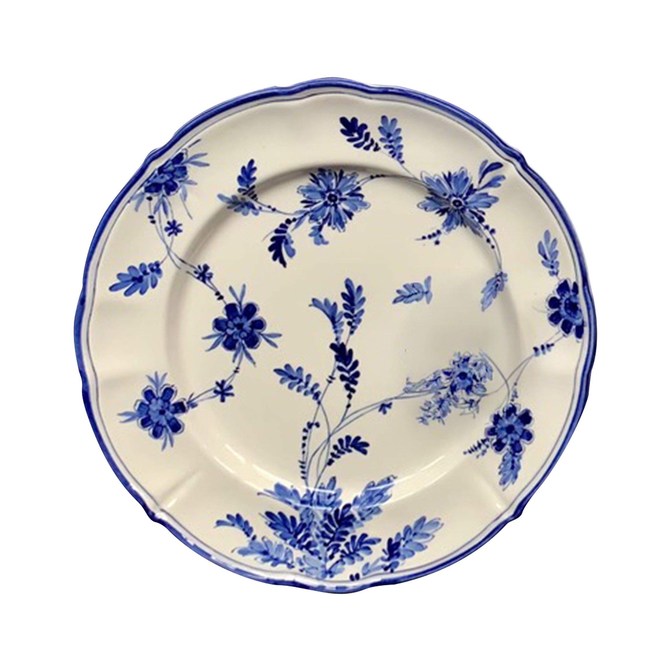 Blue Flowers Dessert Plate