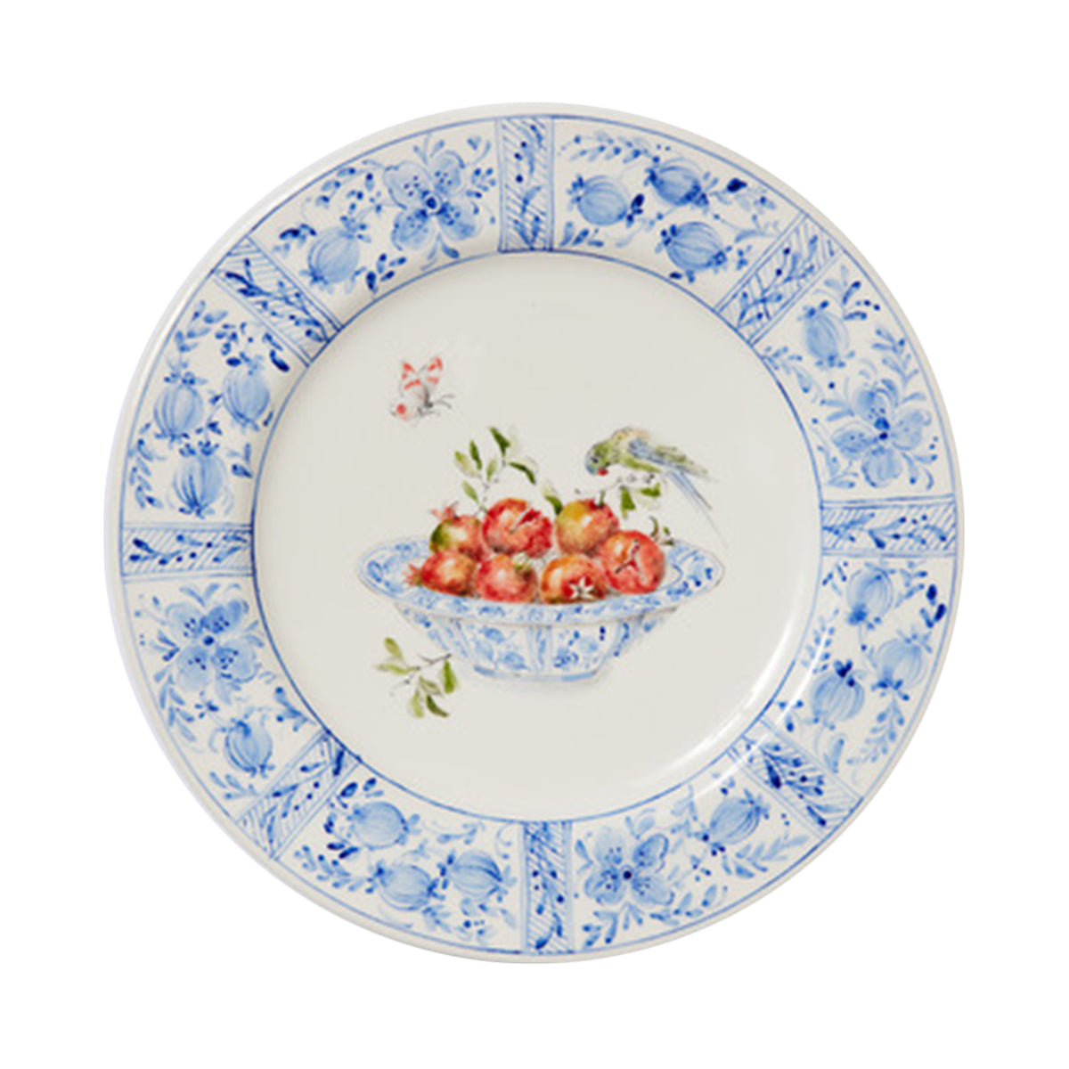 Delft Plates in Pomegranates, Set of 4