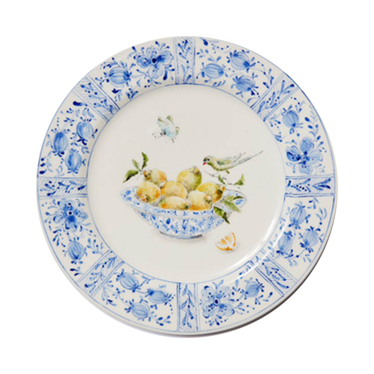 Delft Plates in Lemons, Set of 4