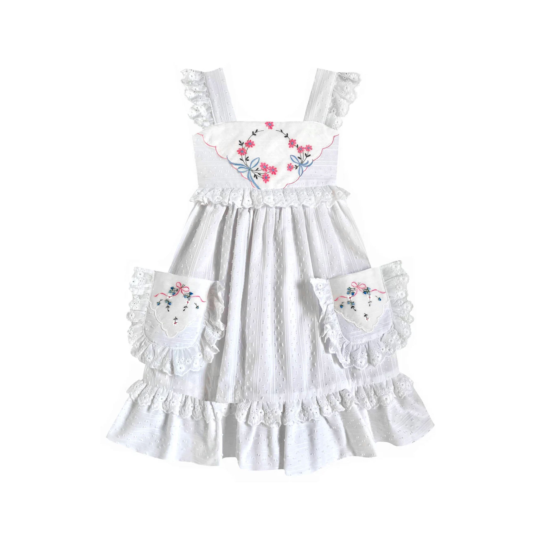 Heirloom Handkerchief Dress in Romantic Ribbons, 4T