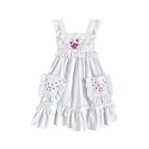 Heirloom Handkerchief Dress in Orchids & Snowdrops, 4T