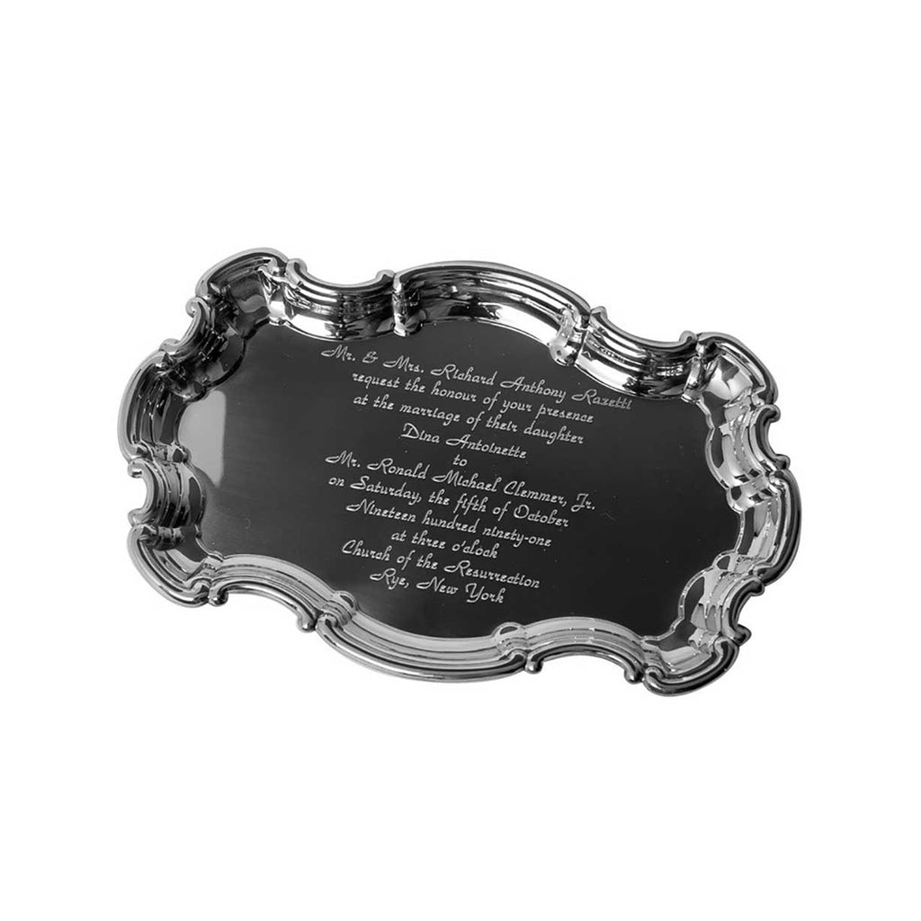 Chippendale Tray with Wedding Invitation