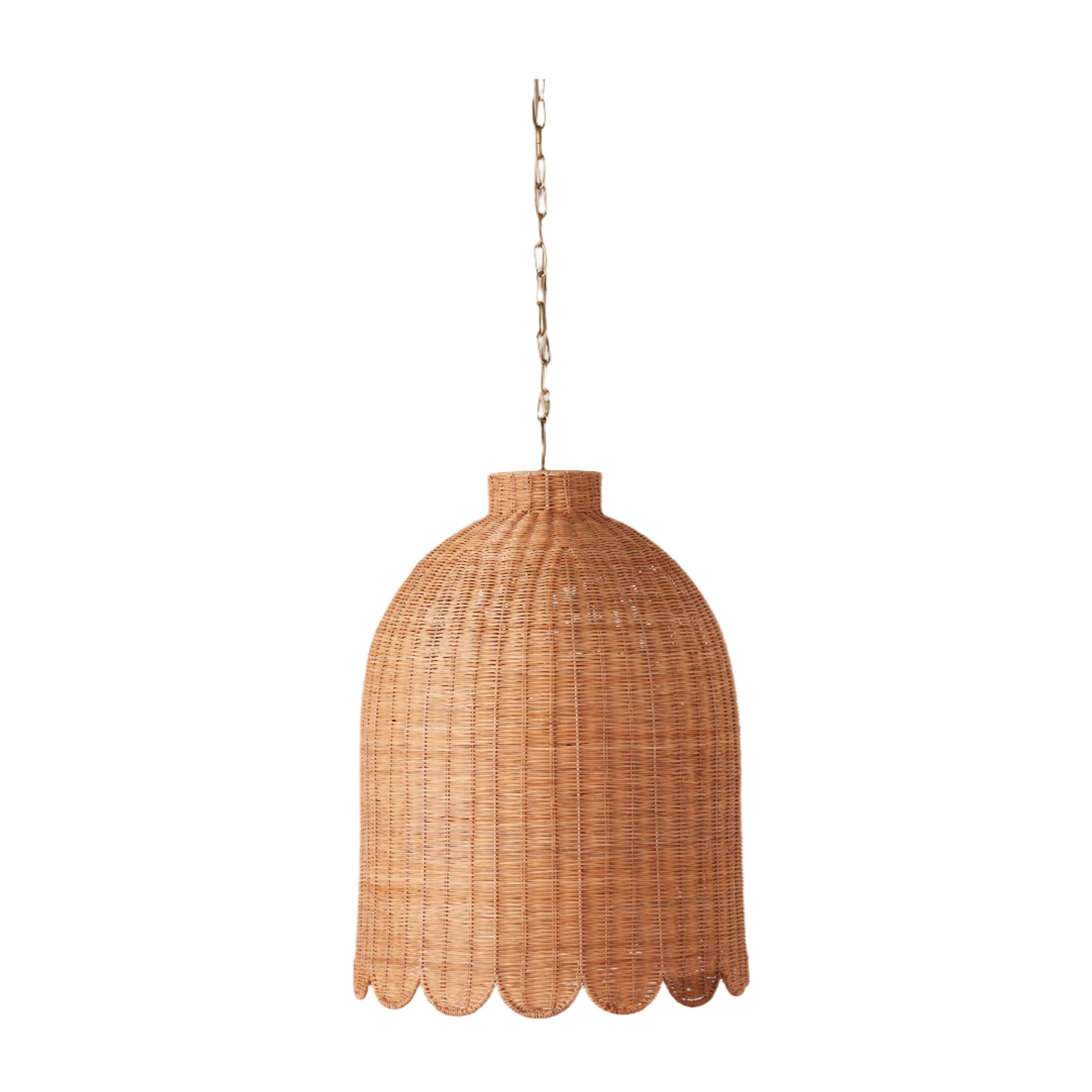 Maude Rattan Scallop Chandelier