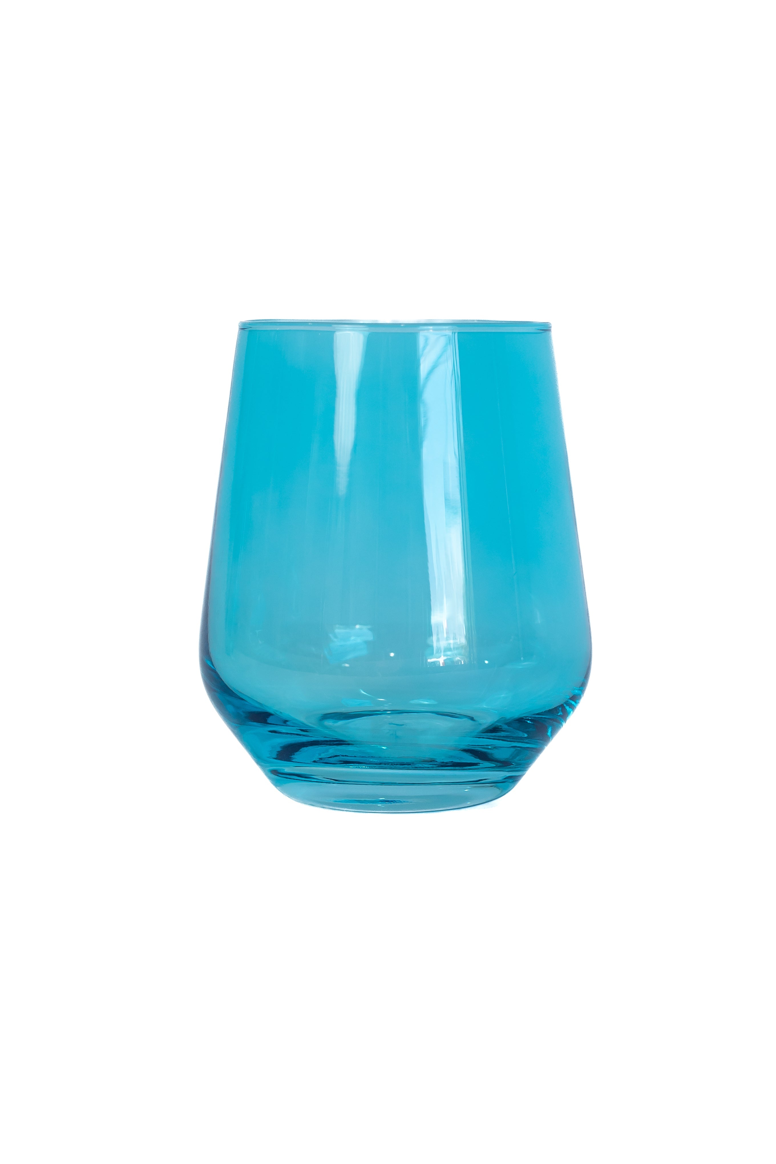 Estelle Colored Wine Stemless, Set of 6 in Ocean Blue