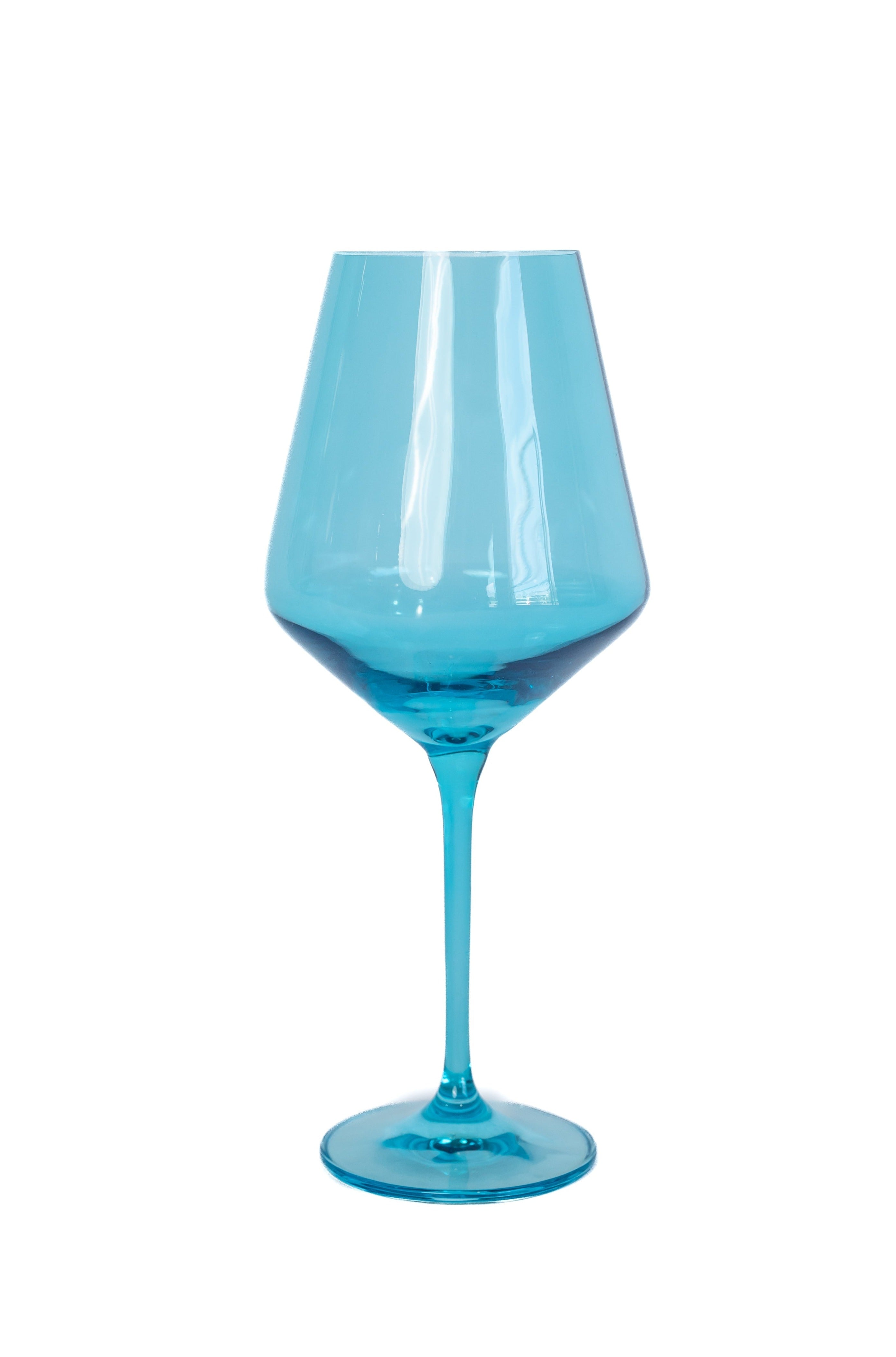 Estelle Colored Wine Stemware, Set of 6 in Ocean Blue