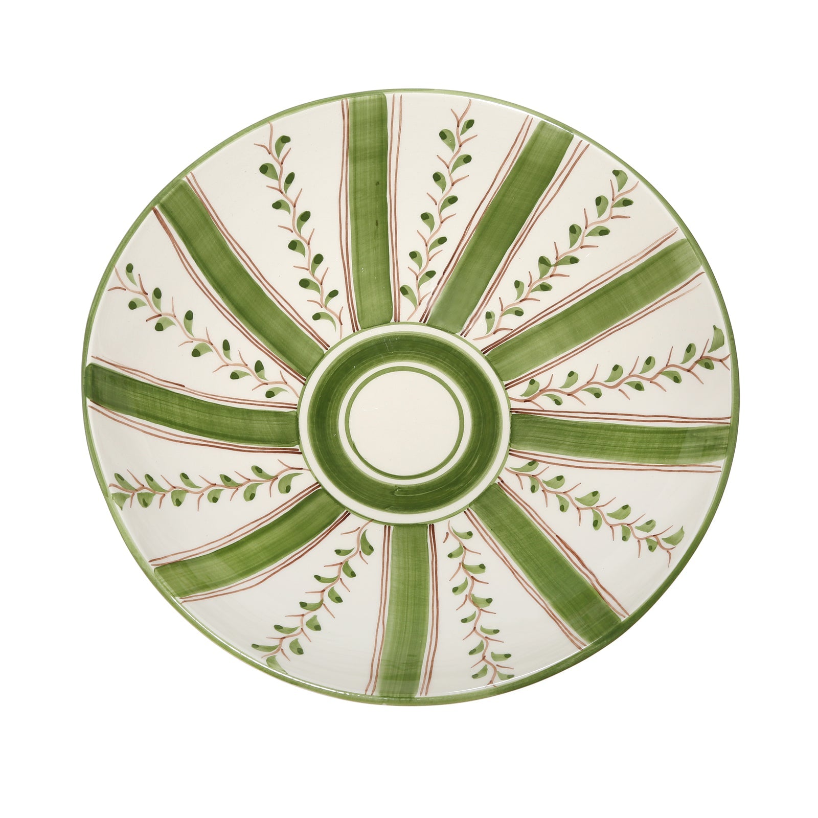 Olive Stripe Serving Bowl