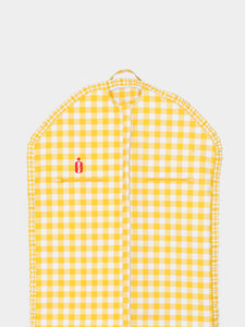 Classic Bag Pleats in Gingham in Yellow Check