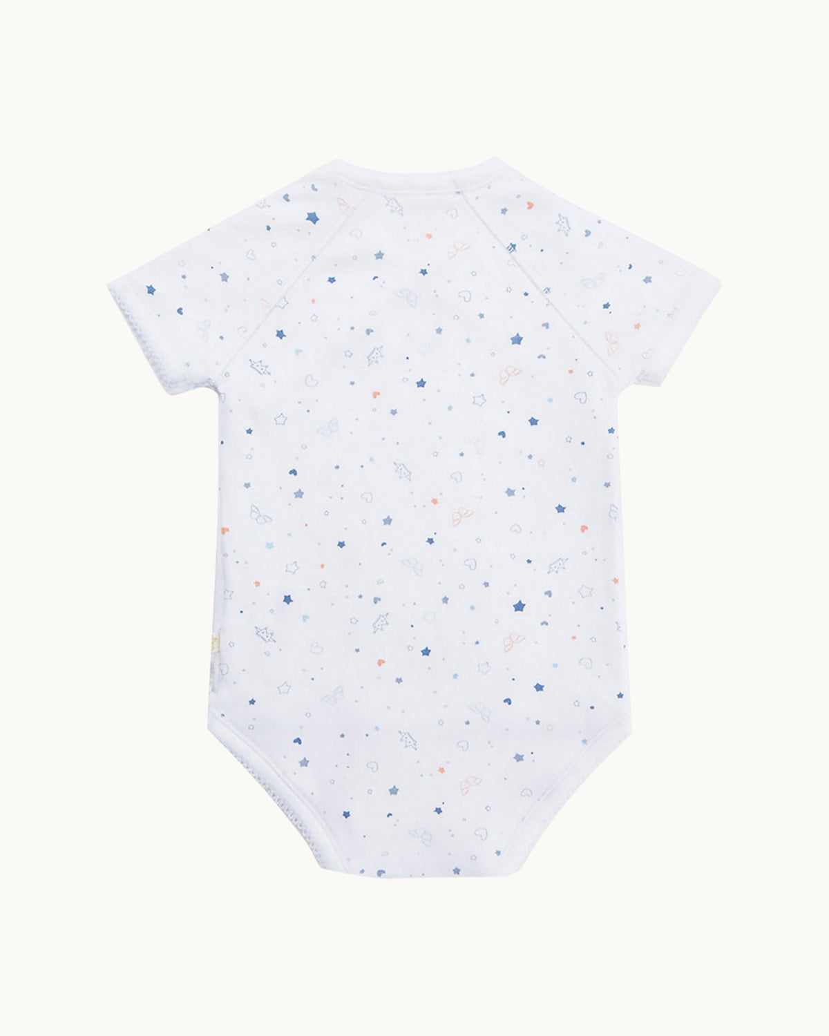 Star & Crown Pima Cotton Wrap Onesie in Blue