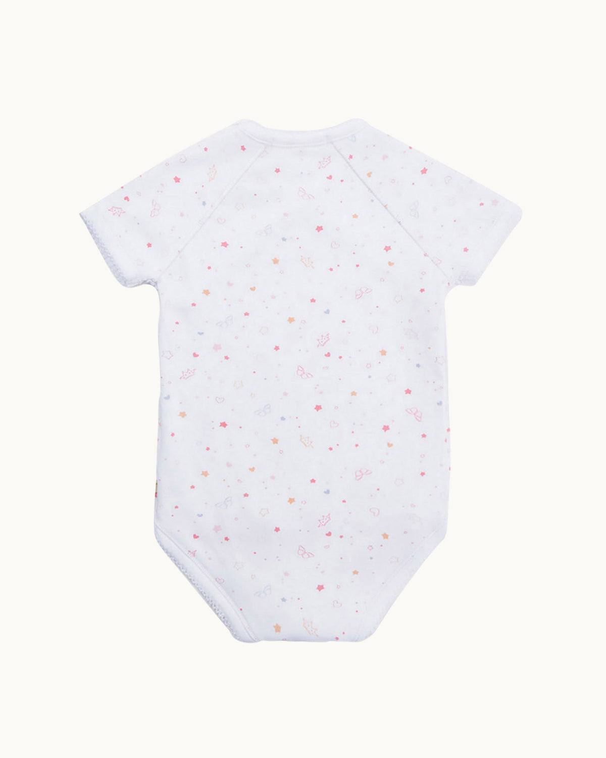 Star & Crown Pima Cotton Wrap Onesie in Pink