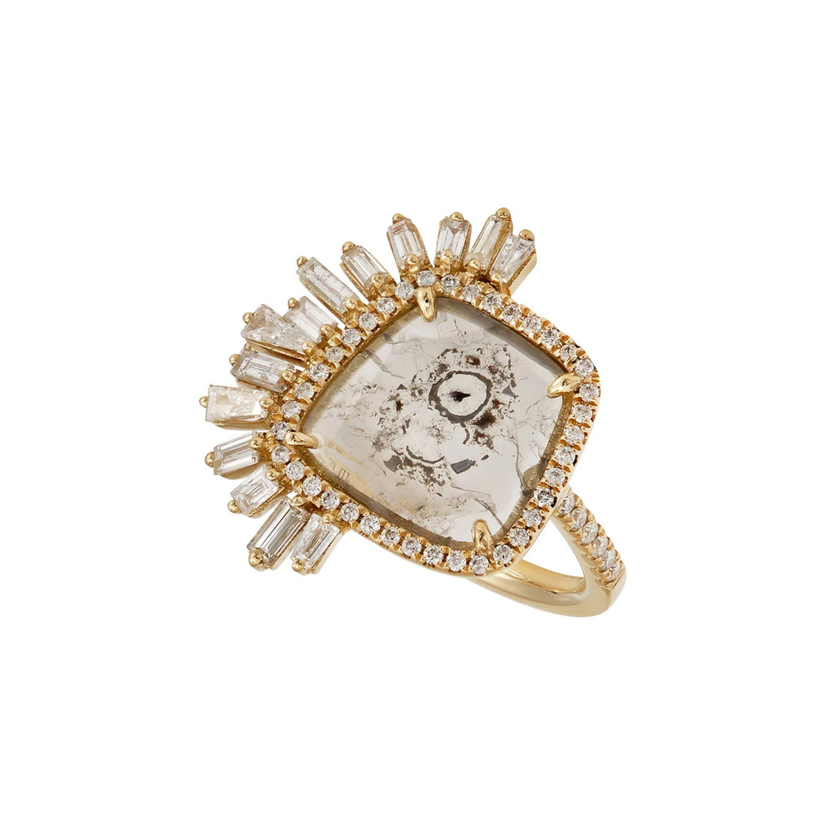 Organic Beauty Sunburst Diamond Cocktail Ring