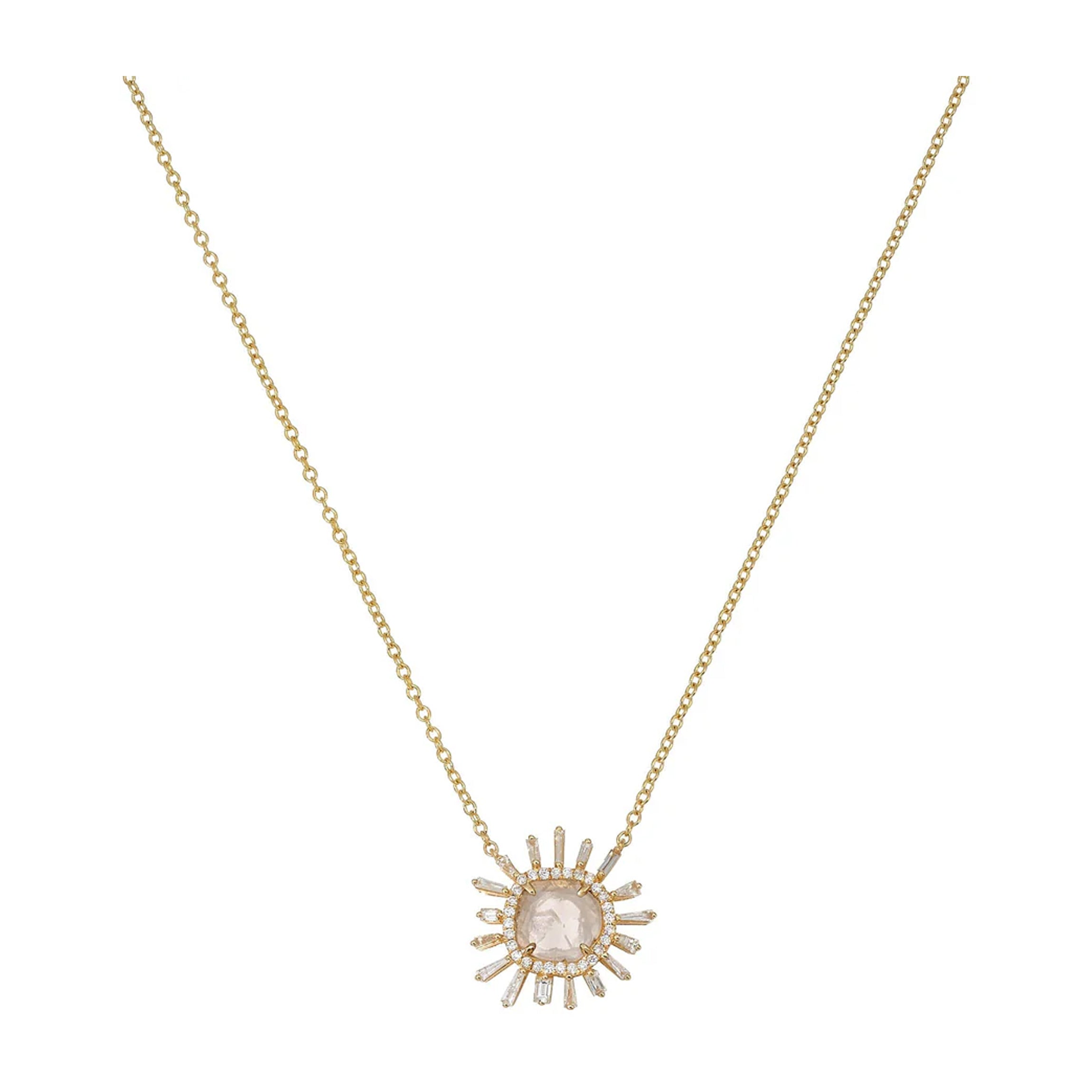 Organic Beauty Sunburst Diamond Pendant