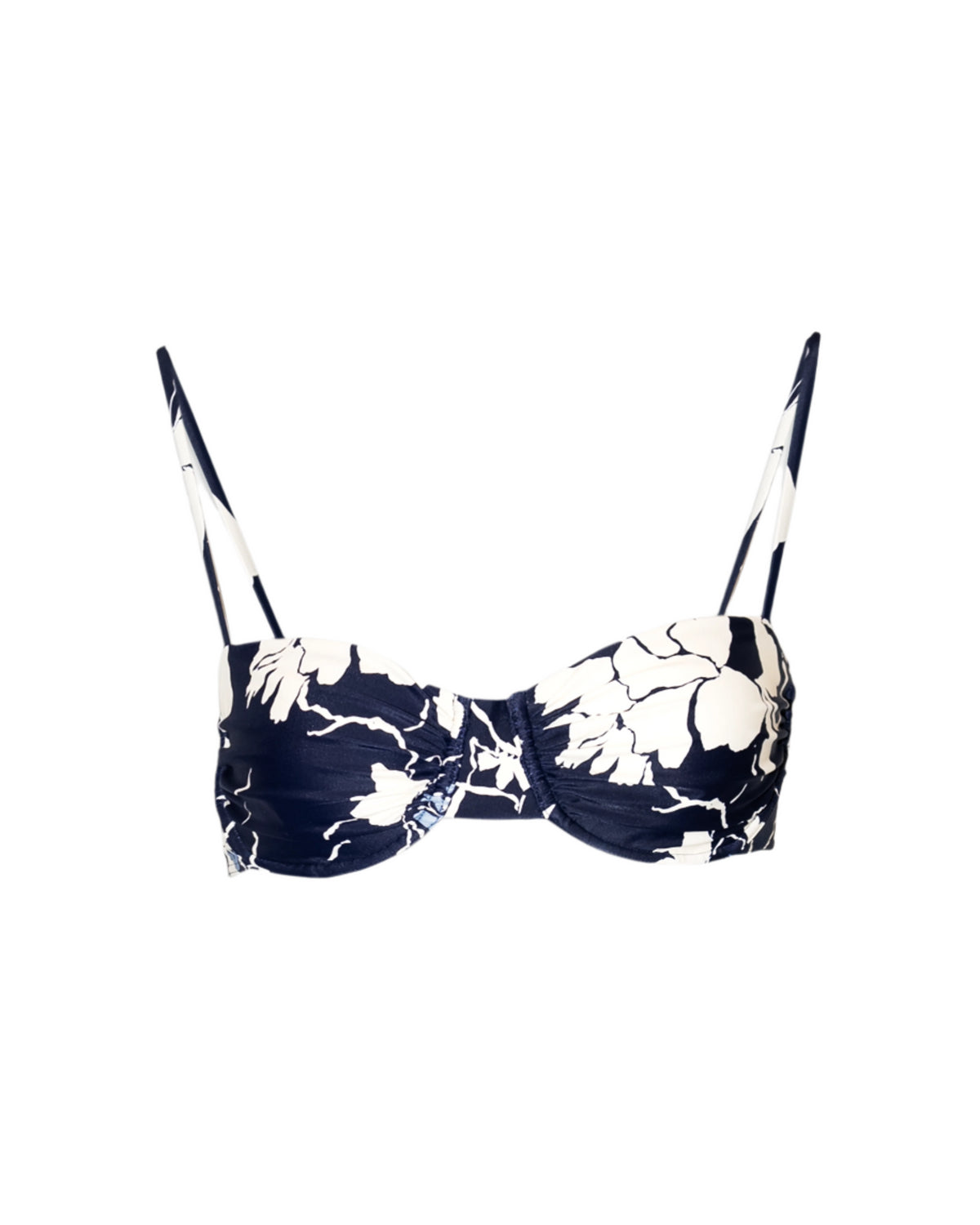 Paloma Bikini Top in Maritime Blue & Cream