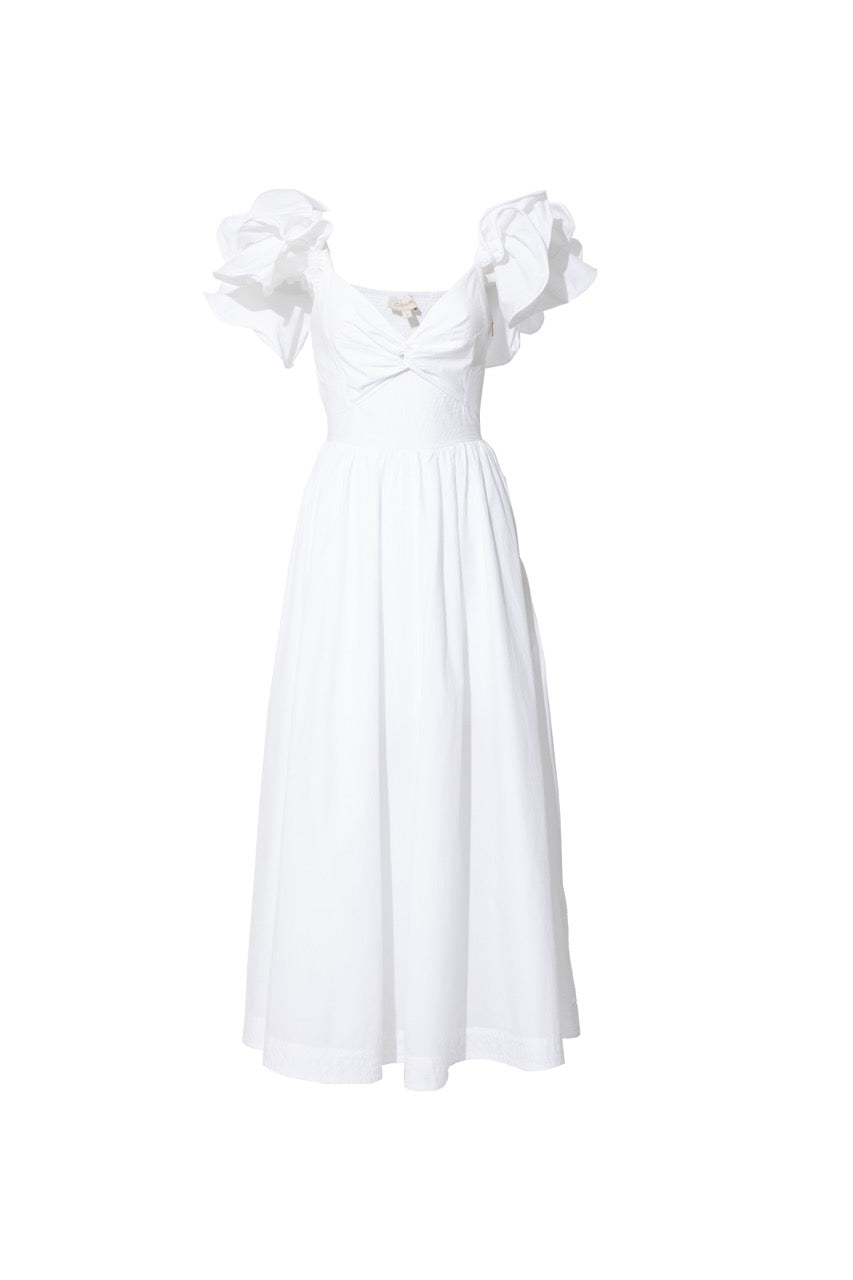 Pasha Ankle Dress in White