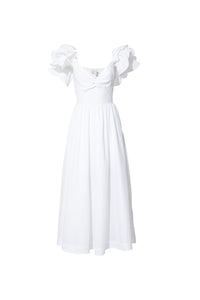 Pasha Ankle Dress in White