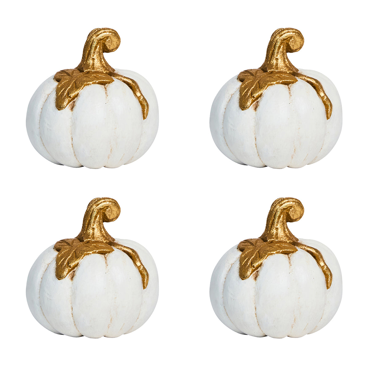 Forest Walk Pumpkin Place Card Holder in Gold, Set of 4