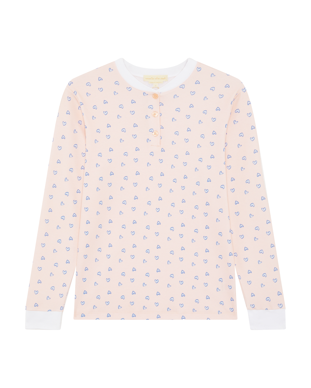 Women's Love Heart Pajamas in Pink