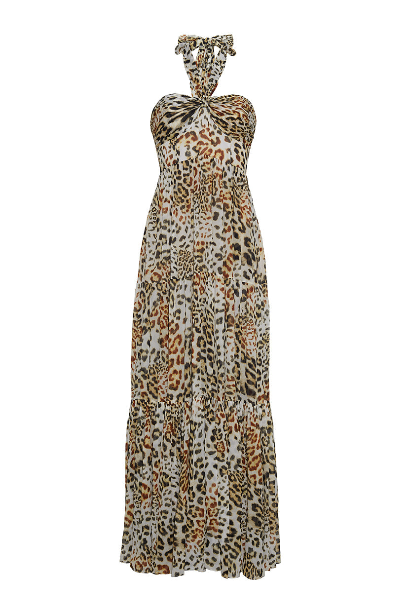 Piana Maxi Dress in Cheetah Natural