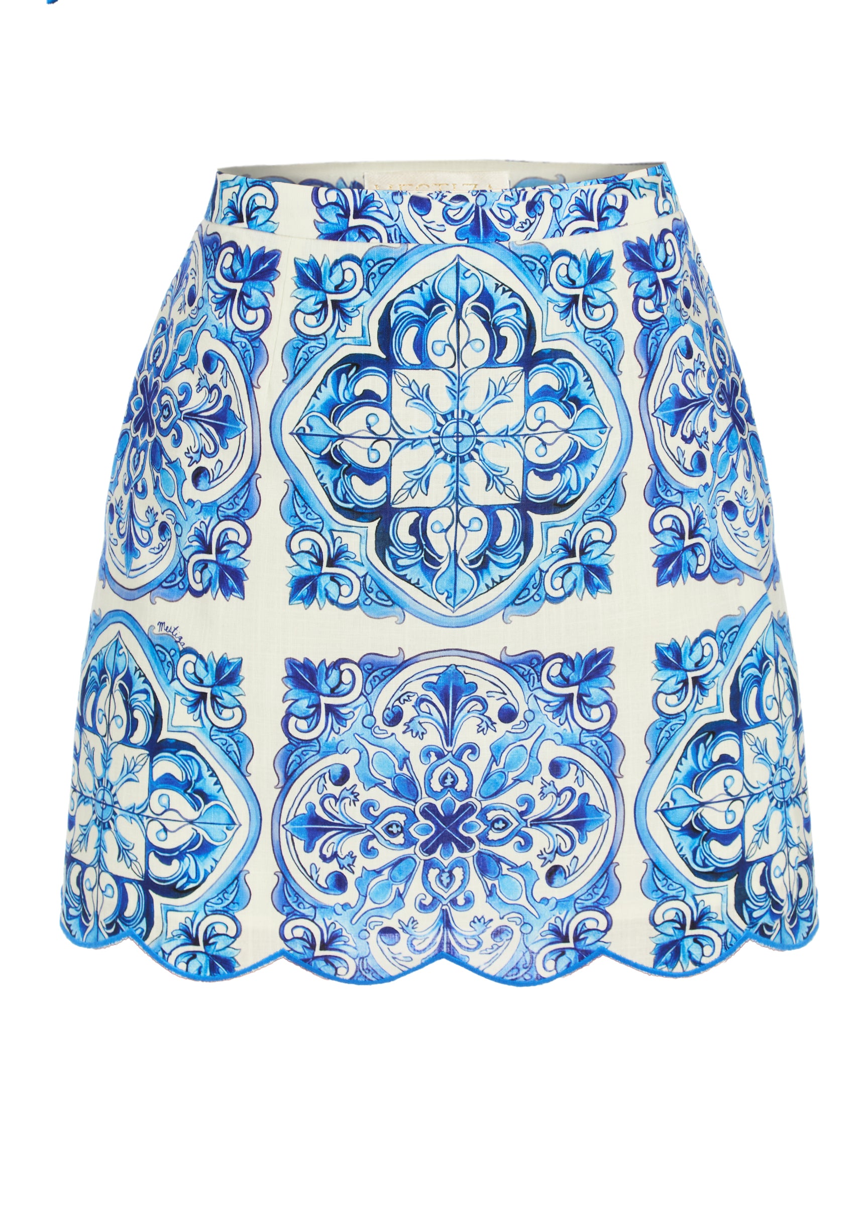 Pilar Scallop Mini Skirt