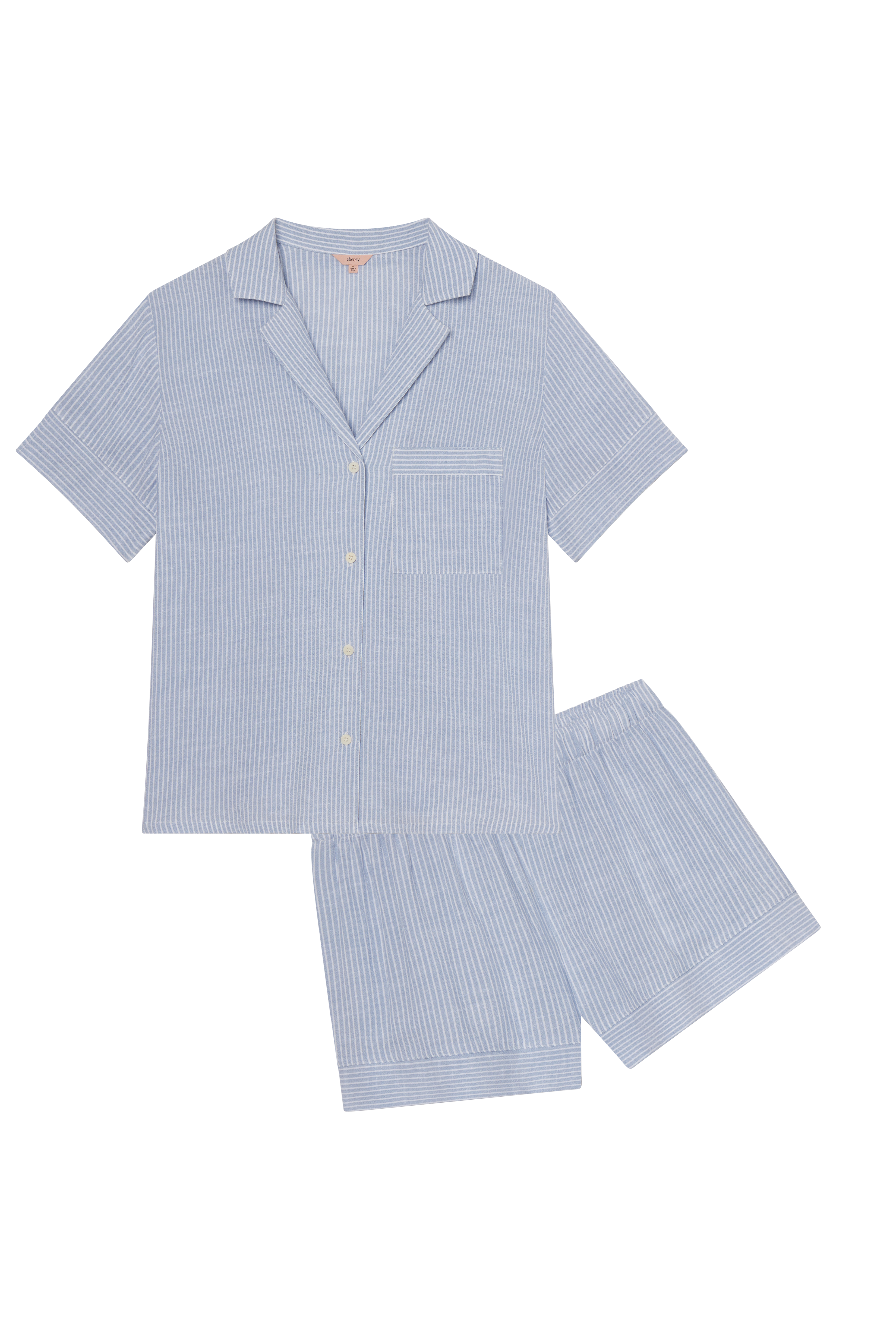 Nautico Shortie PJ Set in Wedgewood Blue/White