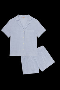 Nautico Shortie PJ Set in Wedgewood Blue/White