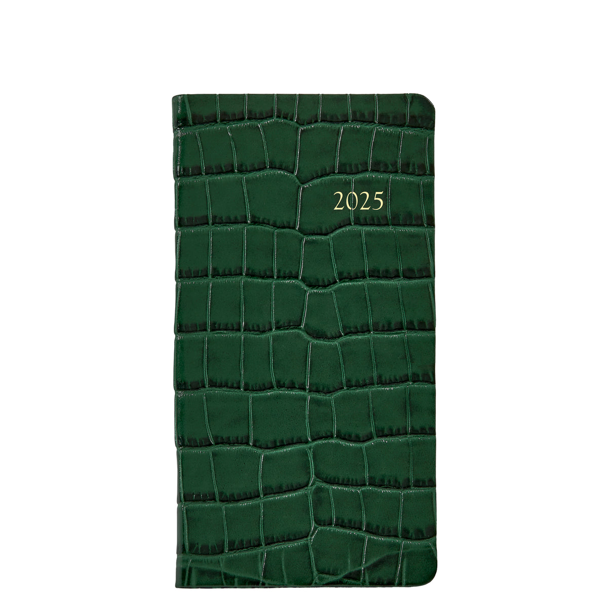 2025 6" Embossed Crocodile Leather Pocket Datebook