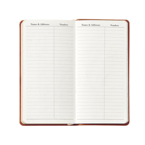 2026 6" Pocket Datebook in Slate Blue Pebble Grain Leather