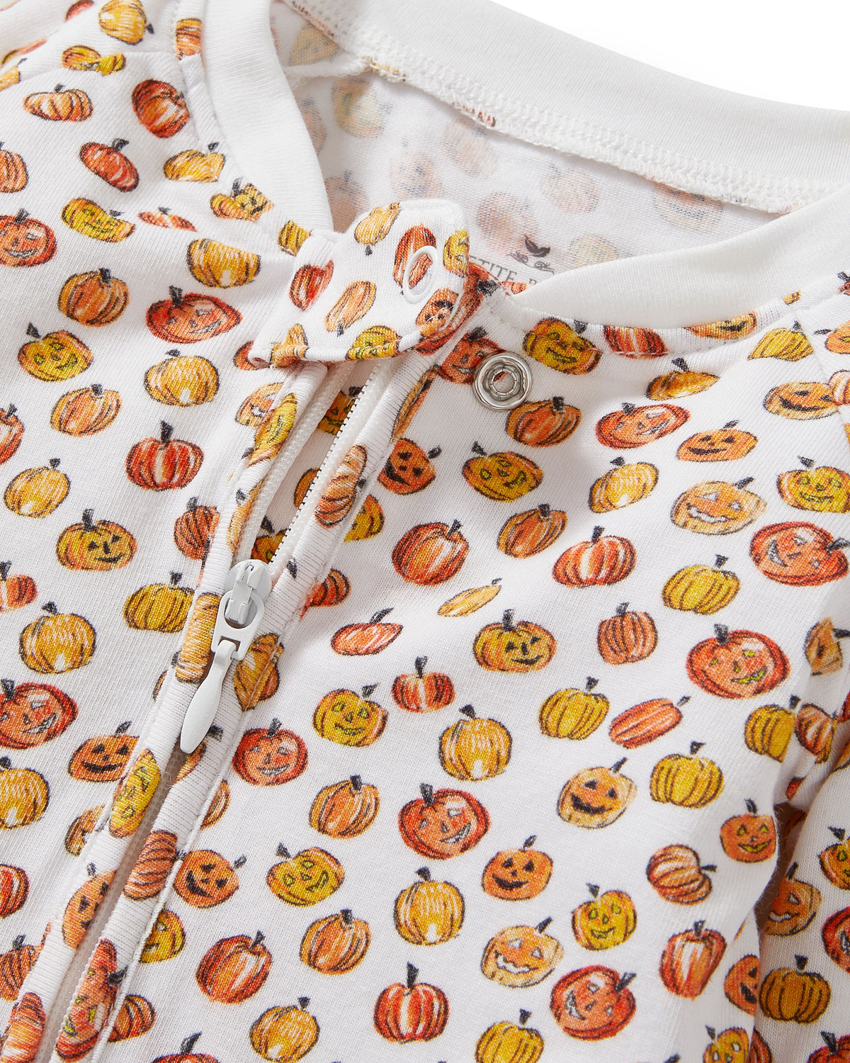 Baby’s Pima Peekaboo Romper in Pumpkin Patch
