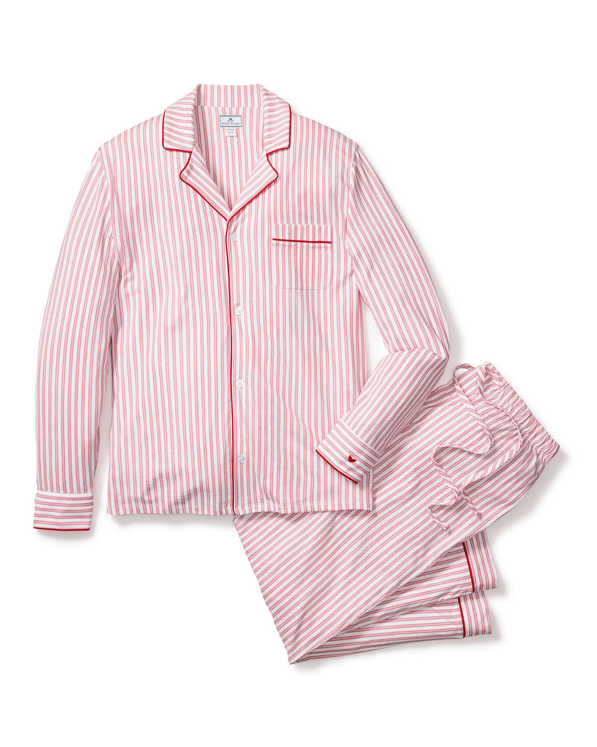 Men’s Pima Pajama Set in Antique Red Ticking