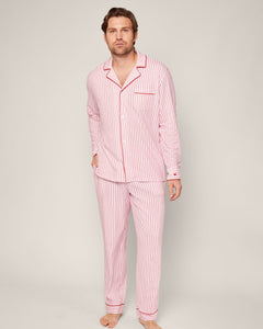 Men’s Pima Pajama Set in Antique Red Ticking