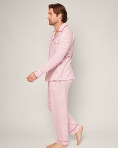 Men’s Pima Pajama Set in Antique Red Ticking