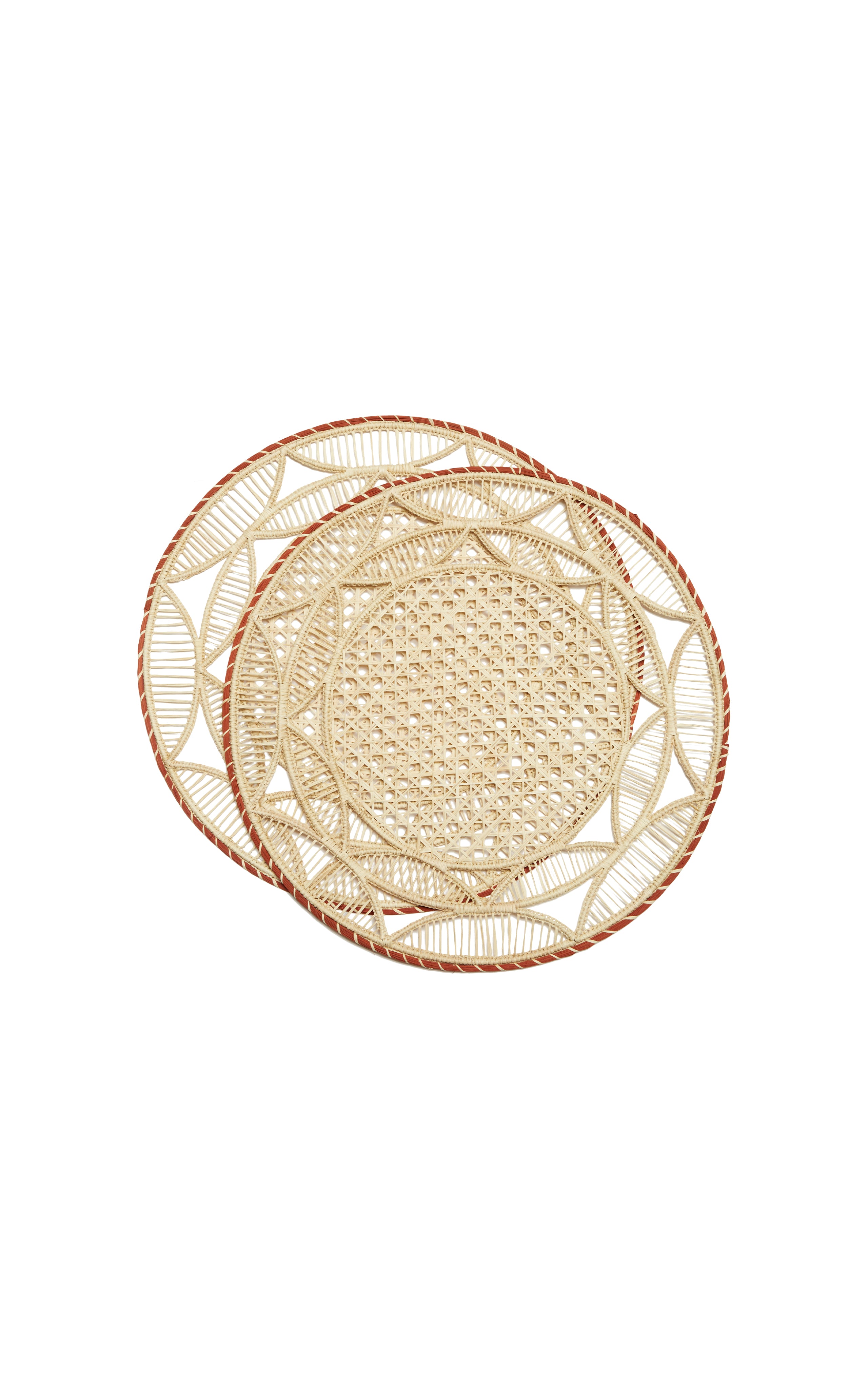 Raffia Placemats in Sol Mattone, Set of 2