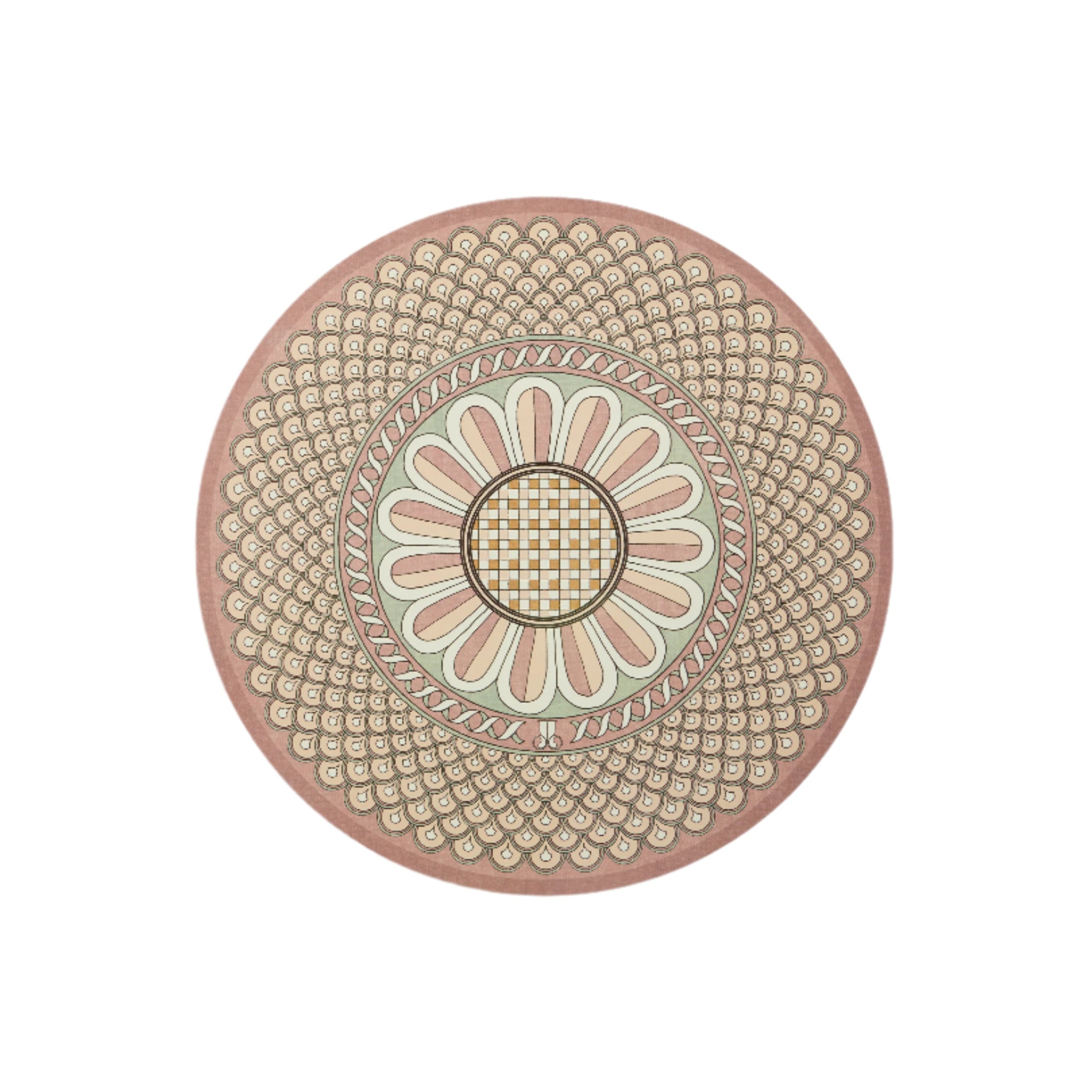 Disk Placemats in Napoli Dusty Pink, Set Of 2