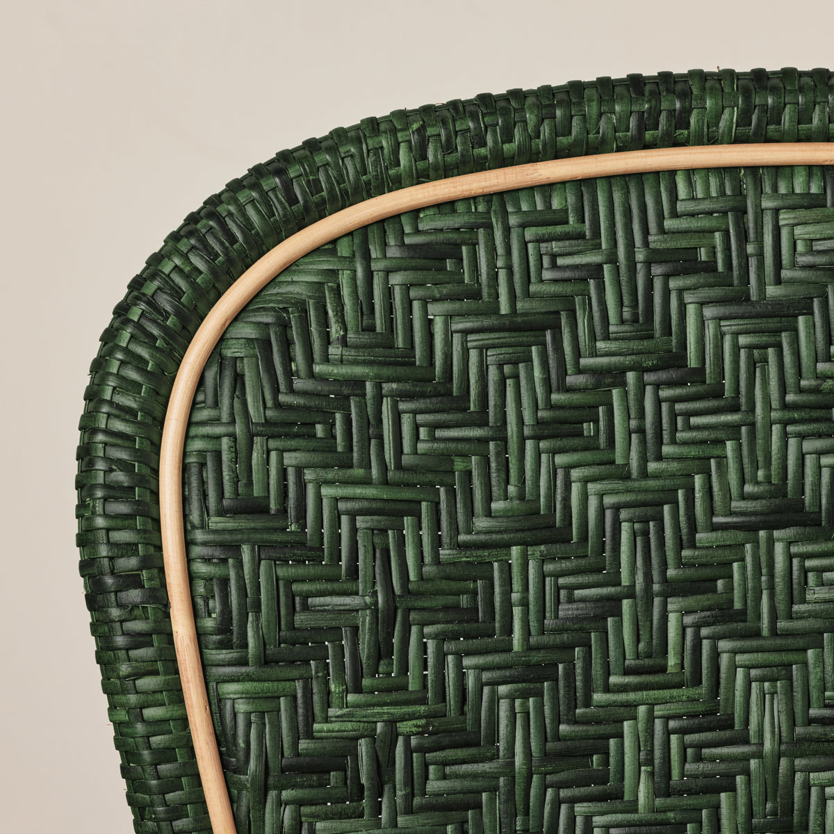 green back of side chair
