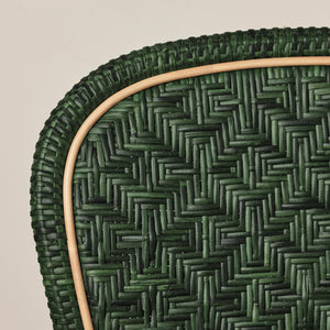 green back of side chair