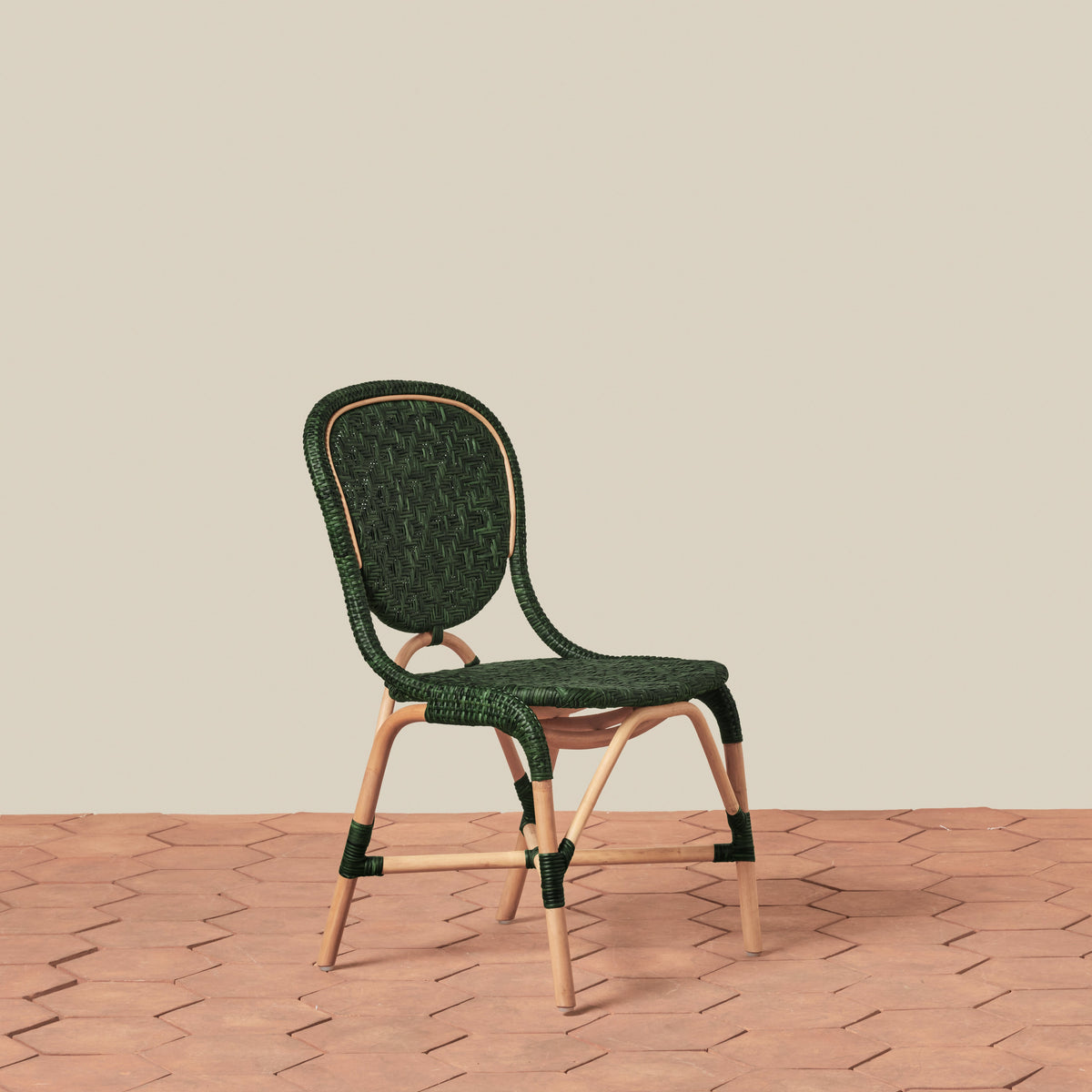 side chair in green