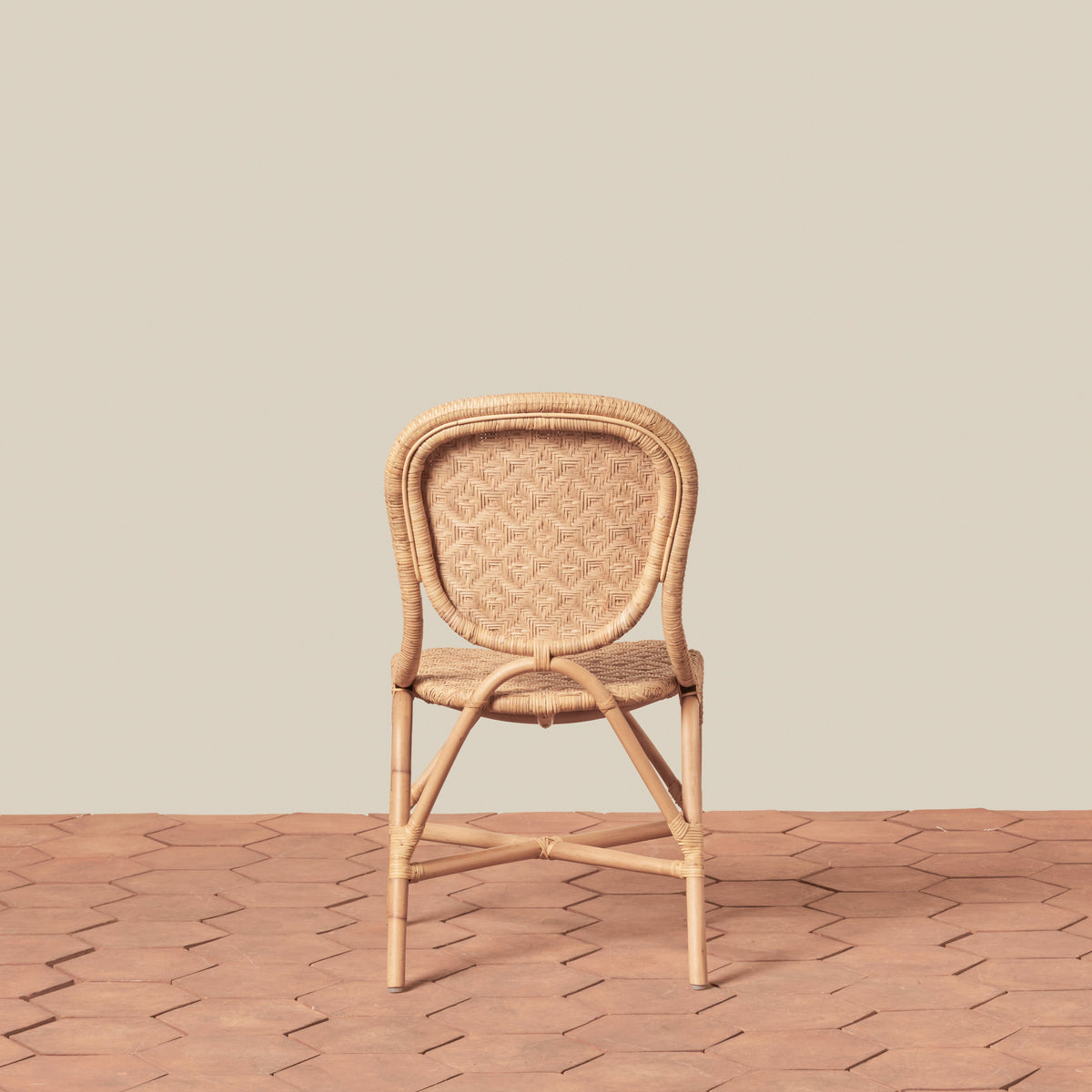 back angle of side chair in natural