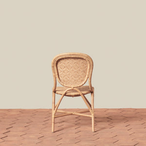 back angle of side chair in natural
