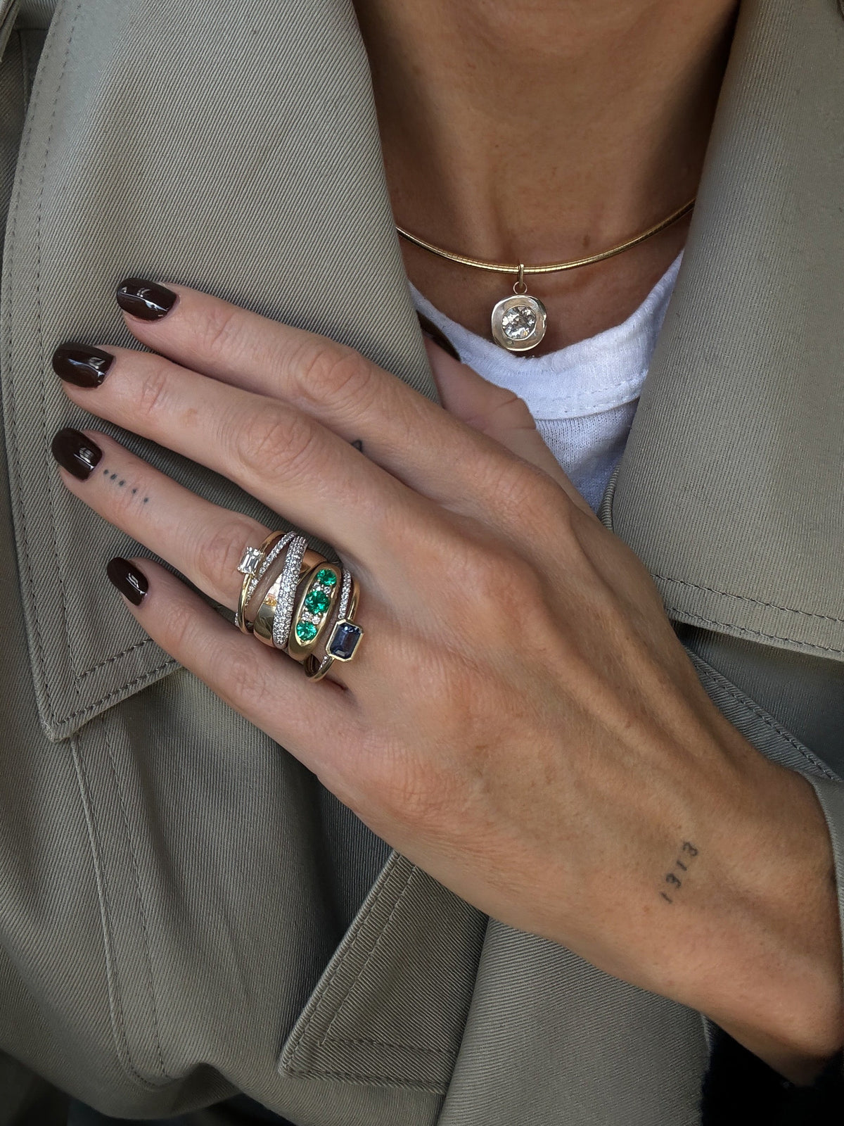 Paloma Emerald and Diamond Ring